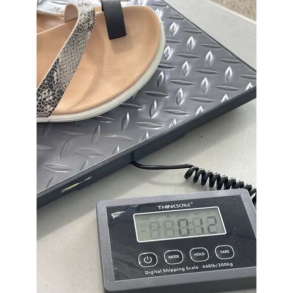 Ecco Simpil Strappy Sandals Size 6.5 Toe Loop Comfort Flats Snakeskin Multicolor - Picture 8 of 8